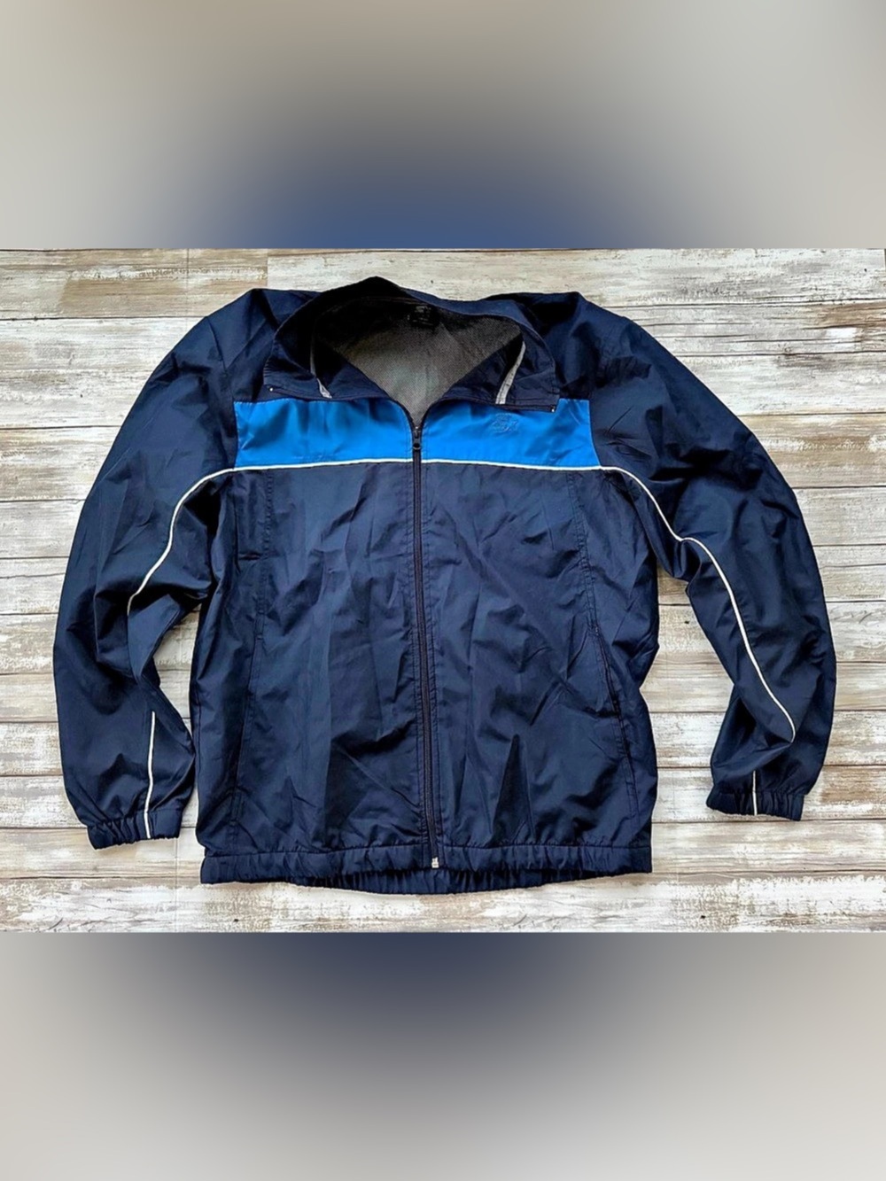 Vintage Starter Color Block Windbreaker Blue Size Medium